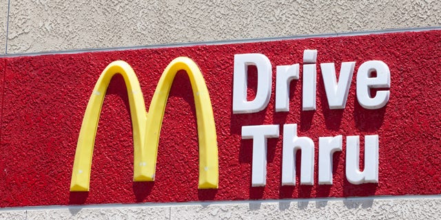 McDonald's drive-thru signage.