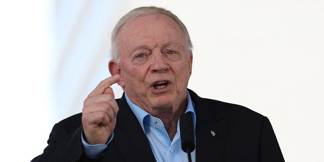 Owner and President of Dallas Cowboys Jerry Jones speaks during the FIFA World Cup 2026 Host City Announcement at the AT&T Discovery District on June 16, 2022 in Dallas, Texas.
