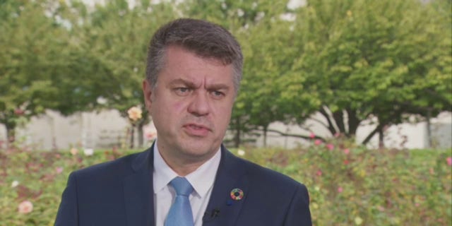 Estonia's Foreign Minister Urmas Reinsalu spoke with Fox News Digital in the Rose Garden of the United Nations headquarters.